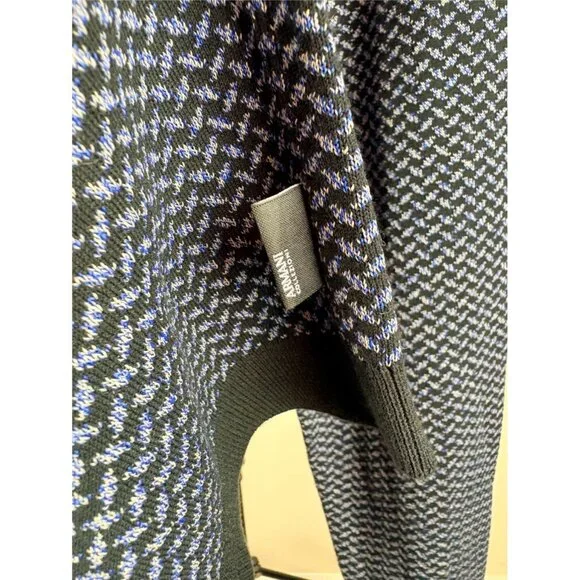 ARMANI Collezioni Navy & Gray Mens Sweater Small